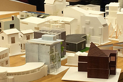 建築家作品の住宅模型（建築設計基礎）